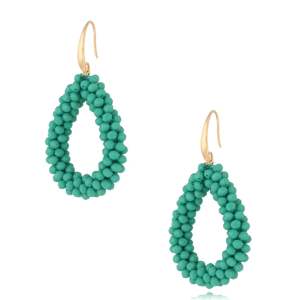 Turquoise Crystal Earrings Luminous