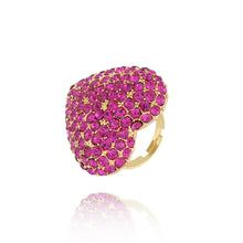 Load image into Gallery viewer, Fuchsia Heart Adjustable Ring
