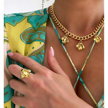 Load image into Gallery viewer, Yellow Beetles Chain Necklace
