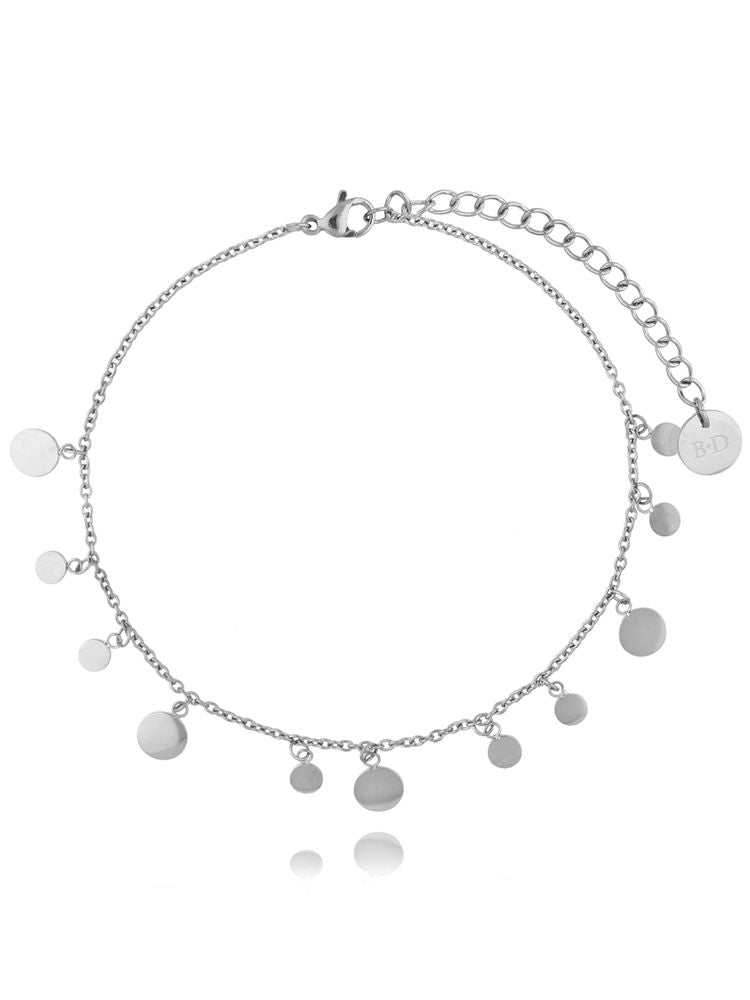 Silver Noble Circle Anklet