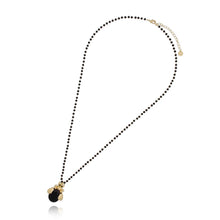 Load image into Gallery viewer, Long Necklace with Large Black Beetle
