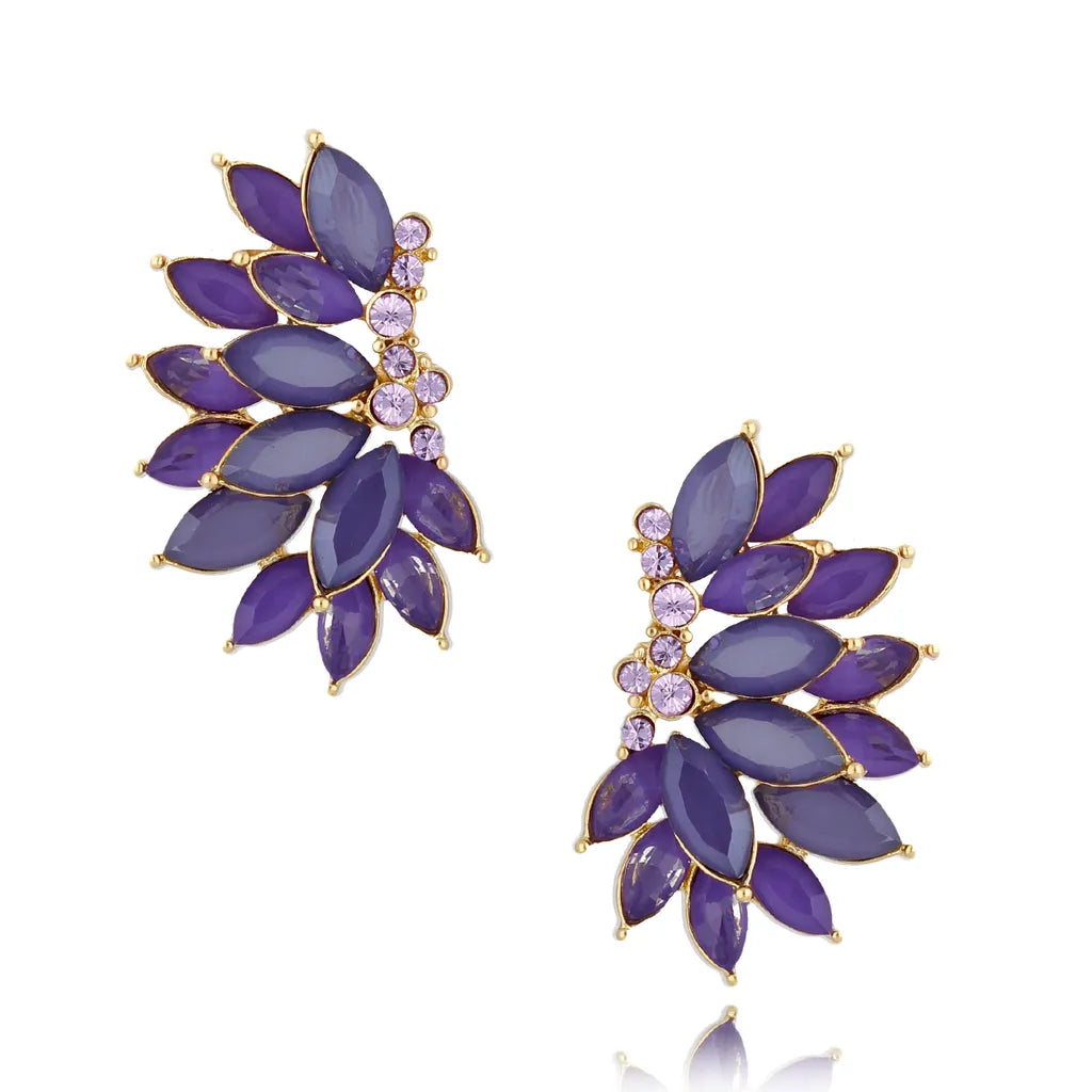 Honestly Purple Crystal Earrings