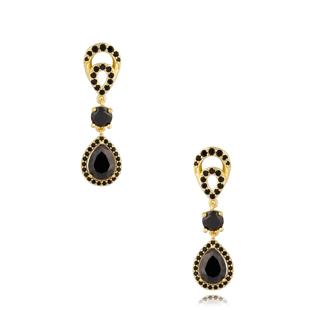 Skye Black Crystals Earrings