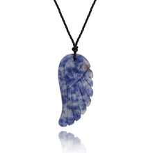 Load image into Gallery viewer, Sodalite Wing Pendent Adjustable Necklace
