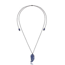 Load image into Gallery viewer, Sodalite Wing Pendent Adjustable Necklace
